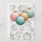 Winterschneeflocken Balls Ornaments Kinderdusche Einladung (Rückseite)