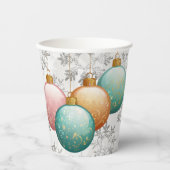Winterschneeflocken Balls Ornaments Kinderdusche Pappbecher (Vorderseite)