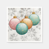 Winterschneeflocken Balls Ornaments Kinderdusche Serviette (Vorderseite)