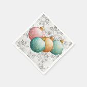 Winterschneeflocken Balls Ornaments Kinderdusche Serviette (Ecke)