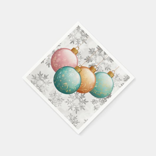 Winterschneeflocken Balls Ornaments Kinderdusche Serviette (Ecke)