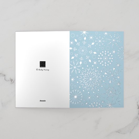 Winterschneeflocken Blau (Äußere Ablage)