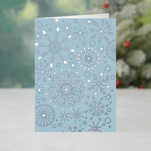 Winterschneeflocken Blau (Feiertag In Situ)