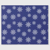 Winterschneeflocken blau und weiß geschenkpapier (Flach)