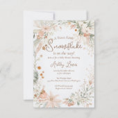 Winterschneeflocken Blume Einladung (Vorderseite)