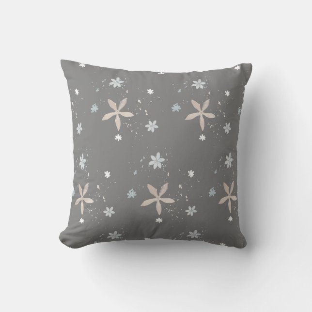 Winterschneeflocken-Blume Kissen (Vorderseite)