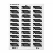 Winterschneeflocken Blume Weihnachtsadresse Labels (Vorne)