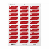 Winterschneeflocken Blume Weihnachtsadresse Labels (Vorne)