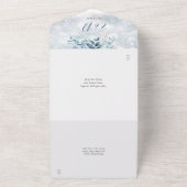 Winterschneeflocken Blumendetails UAWG Hochzeit All In One Einladung (Außenbereich)