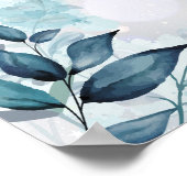 Winterschneeflocken Blumenzehen Begrüßungszeichen Poster (Ecke)