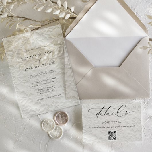 Winterschneeflocken Blütenweiße Hochzeit Acryleinladungen