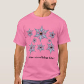 Winterschneeflocken Böse Gesichter Muster Unisex T-Shirt (Vorderseite)