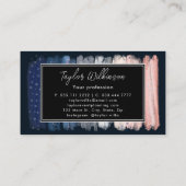 Winterschneeflocken Brush Strokes Visitenkarte (Rückseite)