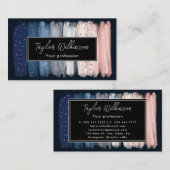 Winterschneeflocken Brush Strokes Visitenkarte (Vorne/Hinten)