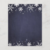 Winterschneeflocken - Budget für Brautdusche (Rückseite)