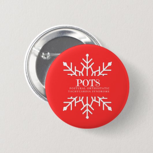 Winterschneeflocken Button (Vorne & Hinten)