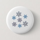 Winterschneeflocken Button (Vorderseite)