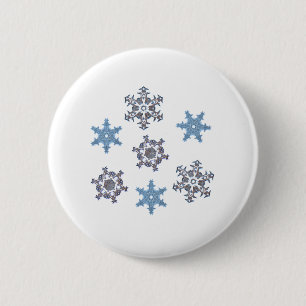 Winterschneeflocken Button