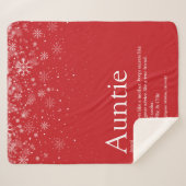 Winterschneeflocken Cool Tante Zitat Urlaub Sherpadecke (Vorderseite (Horizontal))