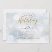 Winterschneeflocken Corporate Holiday Party Einladung (Rückseite)
