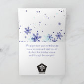 Winterschneeflocken Diversity Weihnachtskarte Feiertagskarte (Innenseite)