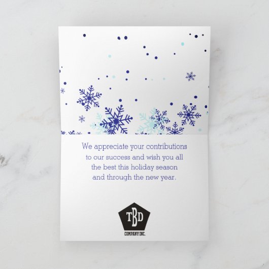 Winterschneeflocken Diversity Weihnachtskarte Feiertagskarte (Innenseite)