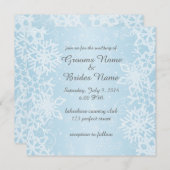 Winterschneeflocken Einladung Hochzeit (Vorne/Hinten)