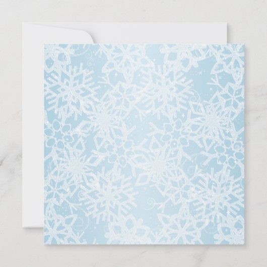Winterschneeflocken Einladung Hochzeit (Rückseite)