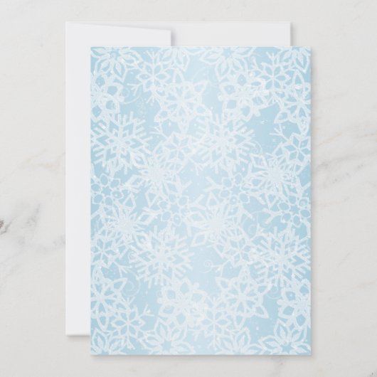 Winterschneeflocken Einladung Hochzeit (Rückseite)