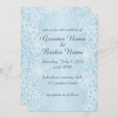 Winterschneeflocken Einladung Hochzeit (Vorne/Hinten)