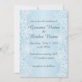 Winterschneeflocken Einladung Hochzeit