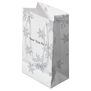 Winterschneeflocken Elegant Weiß Kleine Geschenktüte