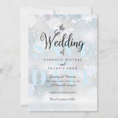 Winterschneeflocken Elegante Hochzeit Save the Dat Einladung (Vorderseite)