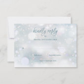 Winterschneeflocken Elegante Script-UAWG RSVP Karte (Vorderseite)