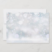 Winterschneeflocken Elegantes Gold Script Foto Save The Date (Rückseite)