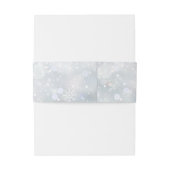 Winterschneeflocken Elegantes Herz Hochzeit Einladungsbanderole (Rückseitenbeispiel)