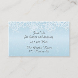 Winterschneeflocken Empfang Cards Begleitkarte