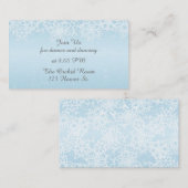 Winterschneeflocken Empfang Cards Begleitkarte (Vorne/Hinten)