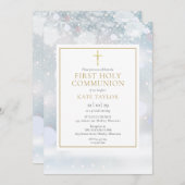 Winterschneeflocken Erste Einladung zur Heiligen K (Vorne/Hinten)