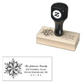 Winterschneeflocken Etwas Weihnachts-Rücksendeadre Gummistempel (Stempel)
