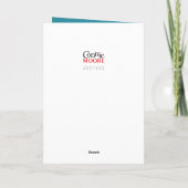 Winterschneeflocken Feiertagskarte (Rückseite)