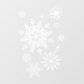 Winterschneeflocken Fensterheber Fensteraufkleber (Blatt)