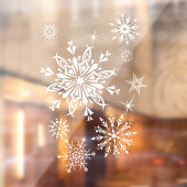 Winterschneeflocken Fensterheber Fensteraufkleber (Blatt 2)