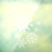 Winterschneeflocken Fensterheber Fensteraufkleber (Blatt 3)