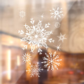 Winterschneeflocken Fensterheber Fensteraufkleber (Blatt 2)