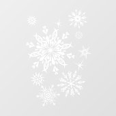 Winterschneeflocken Fensterheber Fensteraufkleber (Blatt)