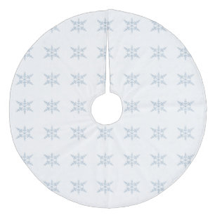 Winterschneeflocken Fleece Weihnachtsbaumdecke