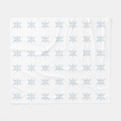 Winterschneeflocken Fleecedecke (Vorderseite (Horizontal))