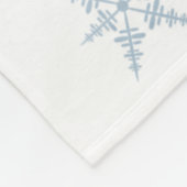 Winterschneeflocken Fleecedecke (Ecke)