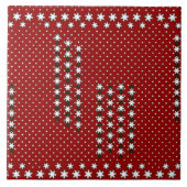 Winterschneeflocken Fliese (Vorderseite)